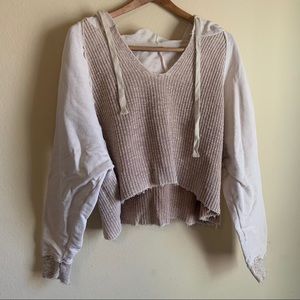 Free People cropped knit sweater